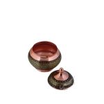 قندان کوچک مس و خاتم برند آقاجانی